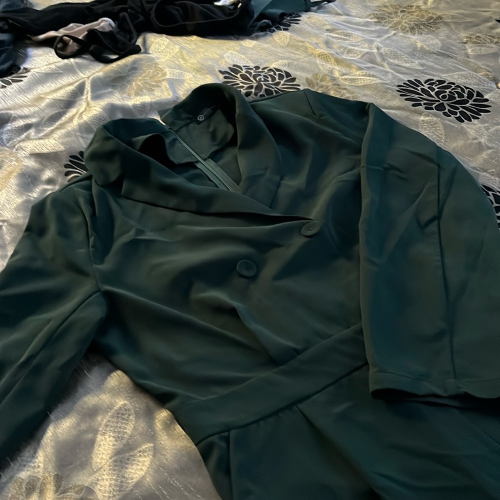 Ladies jumpsuit. Wide leg worn once. Crepe fabric